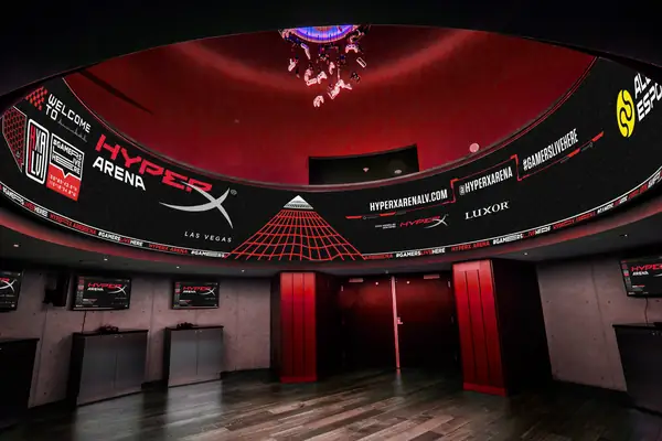 Venue rotunda with HyperX Arena signage